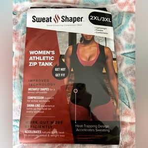 Sweat shaper zip up tank top